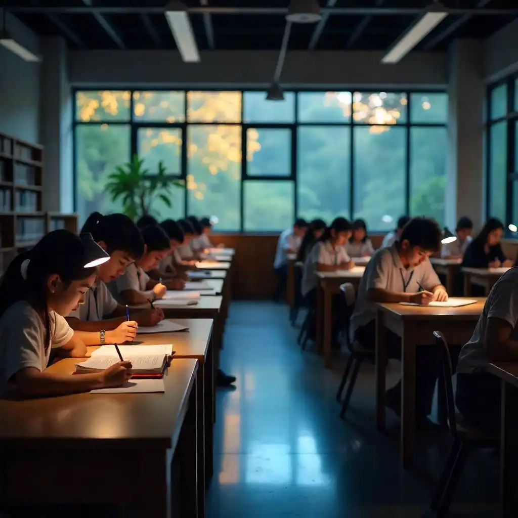 School Library with Books